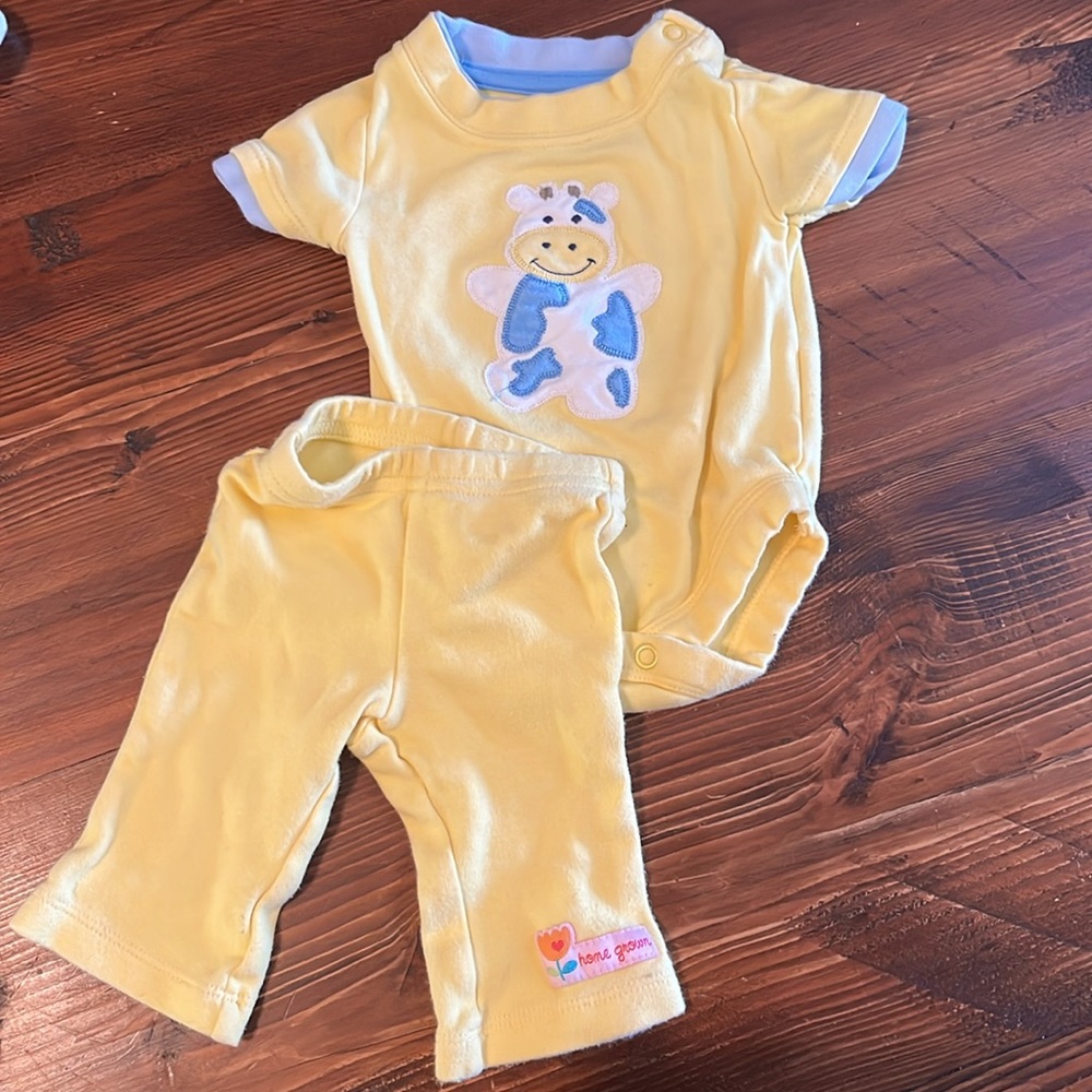 Garanimals Yellow Cow Set 100% Cotton